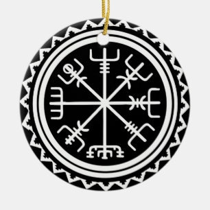 Ornamento De Cerâmica Viking Vegvisir Compass