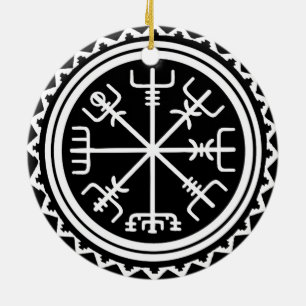 Ornamento De Cerâmica Viking Vegvisir Compass