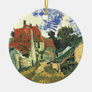 Ornamento De Cerâmica Village Street em Auvers por Vincent van Gogh