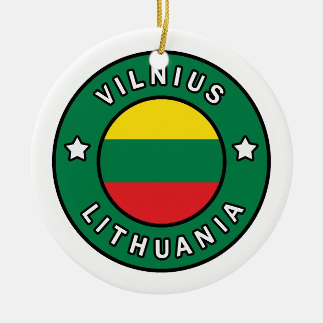 Ornamento De Cerâmica Vilnius Lituânia (Frente)