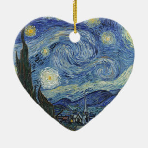 Ornamento De Cerâmica Vincent van Gogh A Noite Estelar, junho de 1889