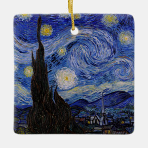 Ornamento De Cerâmica Vincent Van Gogh - A Noite Estrelada