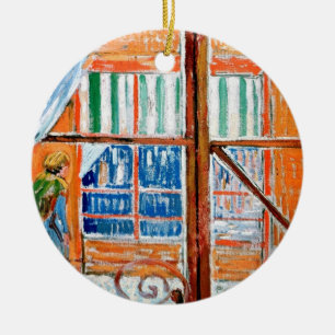 Ornamento De Cerâmica Vincent Van Gogh - Açougue Visto por uma Janela