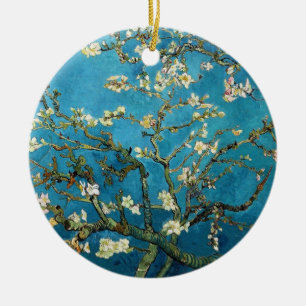 Ornamento De Cerâmica Vincent van Gogh, Almond Tree brilhante