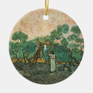 Ornamento De Cerâmica Vincent van Gogh as máquinas desbastadoras