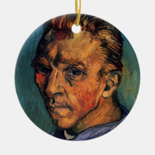Ornamento De Cerâmica Vincent van Gogh autorretrato sem barba