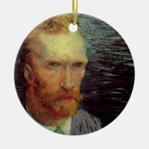 Ornamento De Cerâmica Vincent van Gogh Autorretrato, Vintage Fine Art