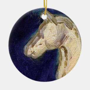 Ornamento De Cerâmica Vincent Van Gogh - Estátua de Gesso de um Cavalo