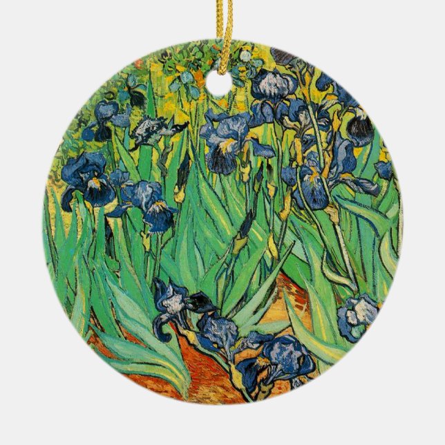 Ornamento De Cerâmica Vincent van Gogh,Íris (Frente)