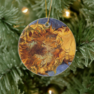 Ornamento De Cerâmica Vincent van Gogh - Natureza Morta: Dois Girassóis