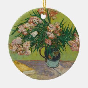 Ornamento De Cerâmica Vincent Van Gogh Oleander pintura em flor