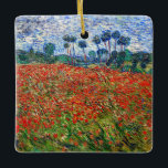 Ornamento De Cerâmica Vincent van Gogh - Poppy Field<br><div class="desc">Poppy Field - Vincent van Gogh,  Oil on Canvas,  1890 em Auvers-sur-Oise</div>