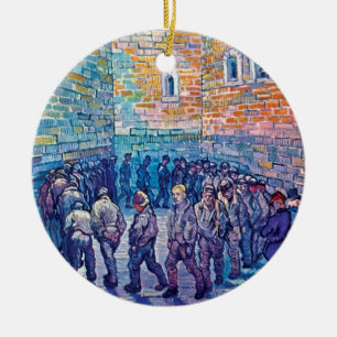 Ornamento De Cerâmica Vincent Van Gogh - Prisioneiros Exercitando-se ao