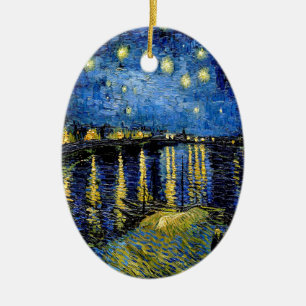 Ornamento De Cerâmica Vincent Van Gogh Starry Night Over The Rhone 1888