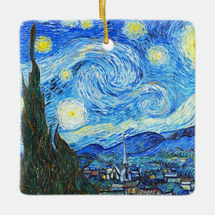 Ornamento De Cerâmica Vincent Van Gogh Starry Night Vintage