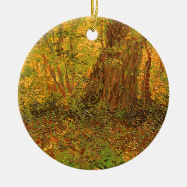 Ornamento De Cerâmica Vincent van Gogh - Sub-bosque (Frente)
