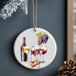 Ornamento De Cerâmica Vinha de uvas para trevo<br><div class="desc">Este design pode ser personalizado escolhendo a opção Editar Design. Você também pode transferir para outros itens. Entre em contato comigo em colorflowcreations@gmail.com ou use a opção de bate-papo no topo da página se você quiser ter este design em outro produto ou precisar de assistência. Veja mais designs ou siga-me...</div>