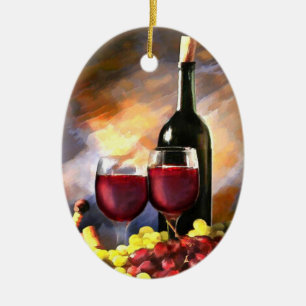 Ornamento De Cerâmica Vinho antes e depois