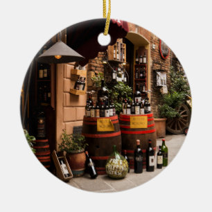 Ornamento De Cerâmica Vinho italiano Comprado em Montepulciano, Toscana