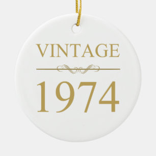 Ornamento De Cerâmica Vintage 1974 50th Birthday