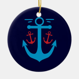 Ornamento De Cerâmica Vintage Anchor