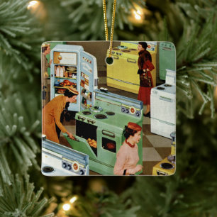 Ornamento De Cerâmica Vintage Appliance Showroom Store Business Retail