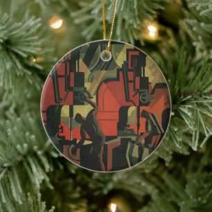 Ornamento De Cerâmica Vintage Art Deco Business Indústrias