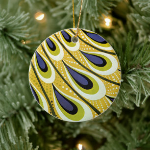 Ornamento De Cerâmica Vintage Art Nouveau, Pavão de Macmillan