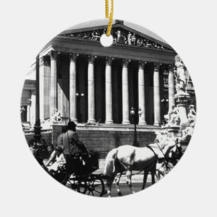 Ornamento De Cerâmica Vintage Áustria Parlamento de Viena