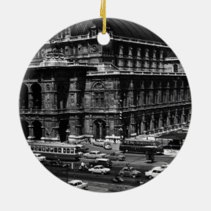 Ornamento De Cerâmica Vintage Áustria Viena Staatsoper 1970