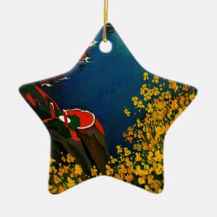 Ornamento De Cerâmica Vintage Capri L'Isola del Sole Itália