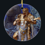 Ornamento De Cerâmica Vintage, Casal Romântico Anthony e Cleopatra Kiss<br><div class="desc">Clássico Vintage Anthony e Cleópatra Kissing e in Love Os amantes clássicos Anthony e Cleópatra são talvez o casal mais famoso do mundo no amor. Esta bela imagem amante de Anthony e Cleópatra foi criada em 1902 pelo famoso ilustrador J.C. Leyendecker. Os dois amantes estão entrelaçados, ela está na frente...</div>