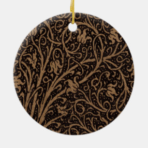 Ornamento De Cerâmica Vintage - Castanhos Castanhos