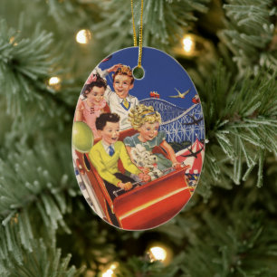 Ornamento De Cerâmica Vintage Children Balões Cachorro Cachorro Porta co