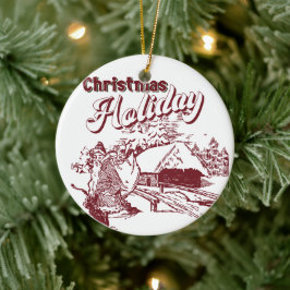 Ornamento De Cerâmica Vintage Christmas Holiday 