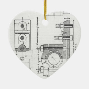 Ornamento De Cerâmica Vintage da maquinaria do modelo da engenharia