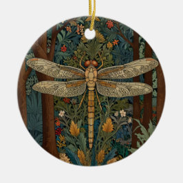 Ornamento De Cerâmica Vintage dragonfly design romântico boho botânico