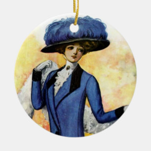 Ornamento De Cerâmica Vintage Dress Ornament