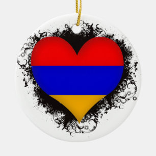 Ornamento De Cerâmica Vintage eu amo Arménia
