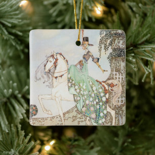 Ornamento De Cerâmica Vintage Fairy Tale, Princesa Minette, Kay Nielsen