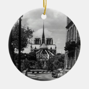 Ornamento De Cerâmica Vintage France Paris notre dame santo louis Island
