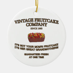 Ornamento De Cerâmica Vintage Fruitcake Empresa