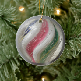 Ornamento De Cerâmica Vintage German Handmade Marble