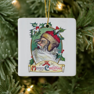 Ornamento De Cerâmica Vintage Gnomo Christmas
