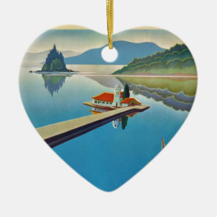 Ornamento De Cerâmica Vintage Grécia - Ilha de Corfu