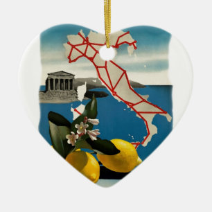 Ornamento De Cerâmica Vintage Itália Viagem