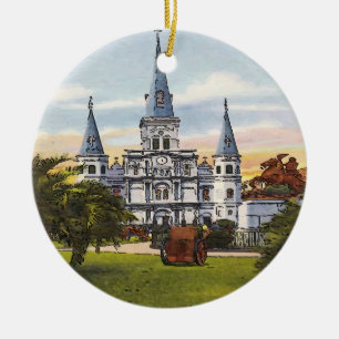 Ornamento De Cerâmica Vintage Jackson Square New Orleans