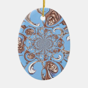 Ornamento De Cerâmica Vintage Kaleidoscope Art Impressão