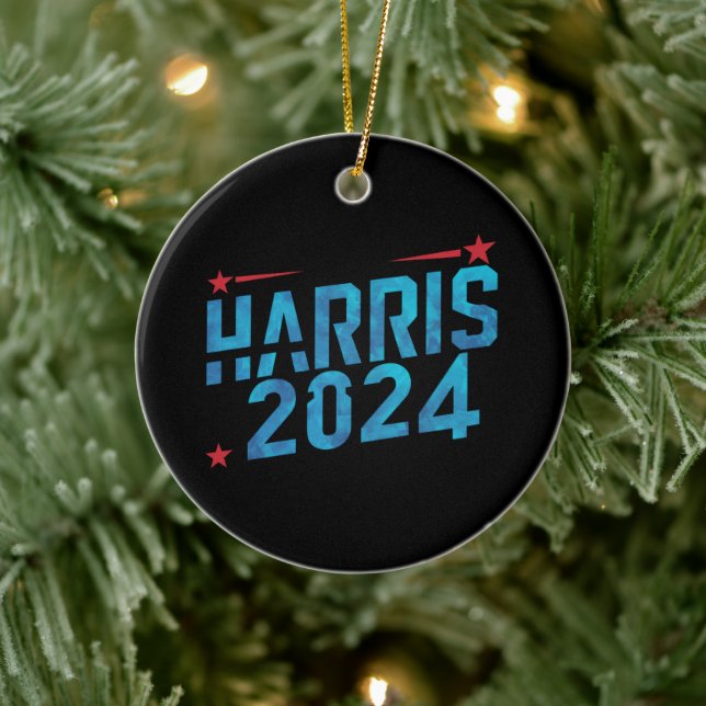 Ornamento De Cerâmica Vintage Kamala Harris 2024 (Árvore)