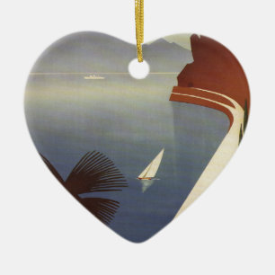 Ornamento De Cerâmica Vintage Lake Garda Riva Torbole Itália Turismo